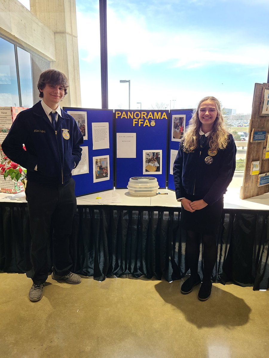 PanoramaFFA's tweet photo. Today's group packaged meals, took a campus tour, Kaidyn and Miles display earned bronze rating, and the Sarahs served as delegates this morning. We also got to see some alumni members. #phsffa https://t.co/cR5IBc6lil