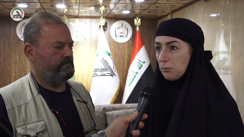 BehrouzFr's tweet photo. Trotskyist @ClareDalyMEP , member of "The Left in the European Parliament" (@Left_EU) among the Iraqi militia https://t.co/Fo12ddxhM6