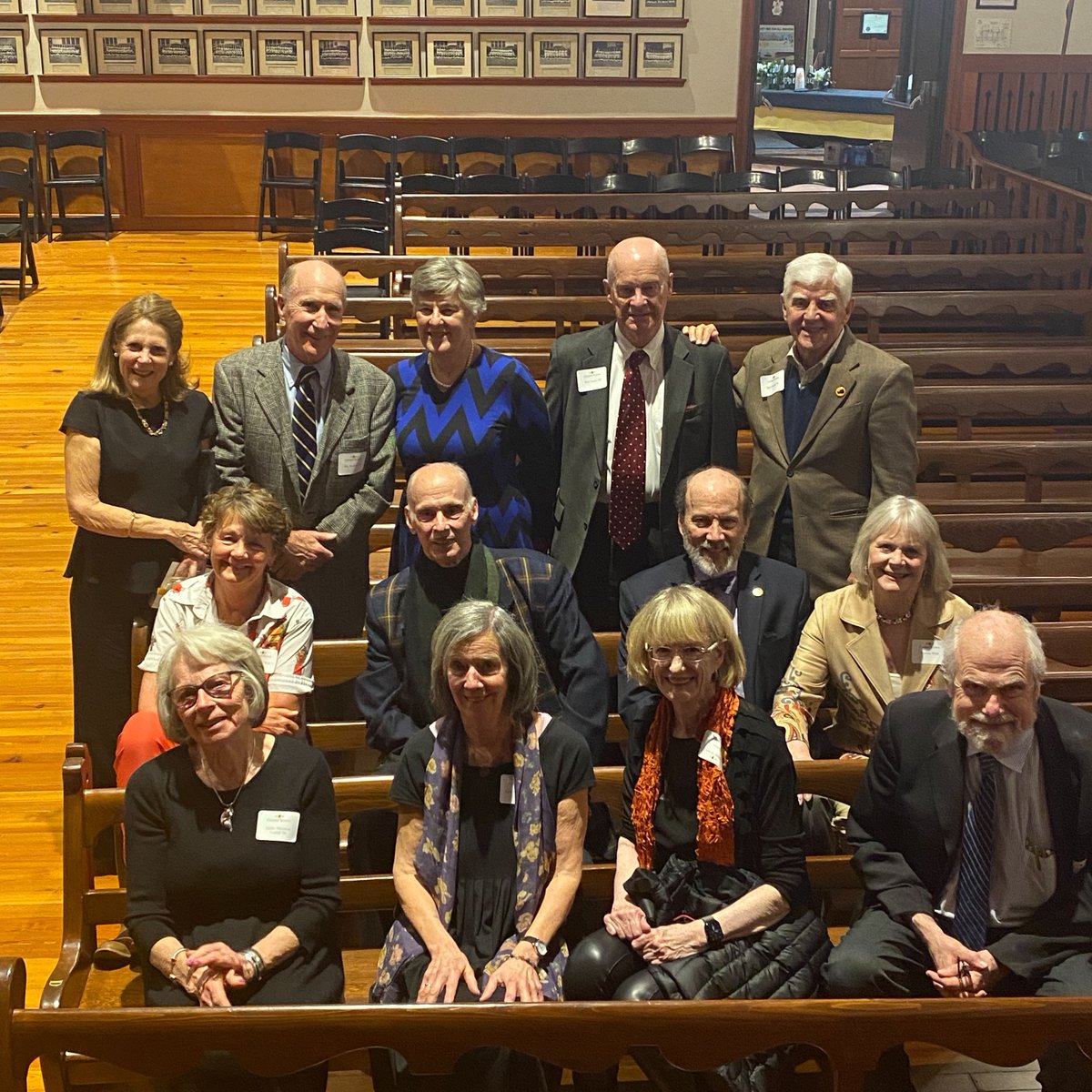 CalvertSchoolMD's tweet photo. The Class of ‘58 made a joyful return to Calvert on Saturday, hosted by John Waters ’58. Classmates enjoyed reconnecting with friends in person and via Zoom, hearing from Head Master Holmgren, and dining on the Lower School Auditorium. #CalvertSchool #ClassOf1958 #CalvertAlumni https://t.co/MnudldRwhX