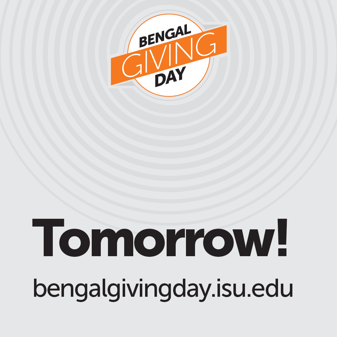 IdahoStateAlum's tweet photo. #BengalGivingDay starts tomorrow. Get ready to Raise YOUR Roar for 1,901 minutes starting at 9 a.m. Every gift, no matter the size, is a display of your Bengal Pride. Give at https://t.co/8IOZO3SHCO and help unlock over $290,000 in matching gifts! @IdahoStateU https://t.co/uYKSrp4BCS