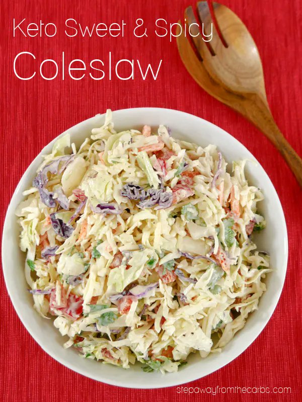 Keto Sweet &amp; Spicy Coleslaw stepawayfromthecarbs.com/keto-sweet-spi…

#coleslawrecipes #spicycoleslaw #lowcarbsides #lowcarbsidedishes #ketosides #ketosidedishes #ketorecipe #ketorecipes #ketofood #lowcarbrecipe #lowcarbrecipes #lowcarbfood #ketodiet #ketogenic #ketogenicdiet #ketolife