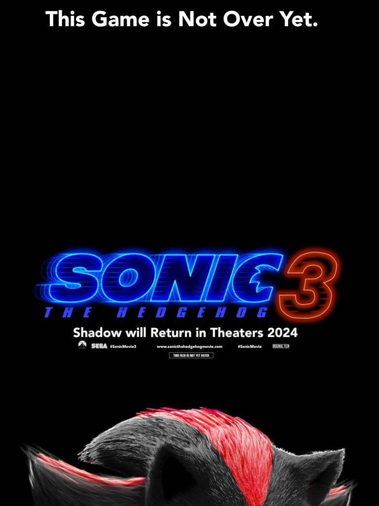 sonic movie 3 fan poster