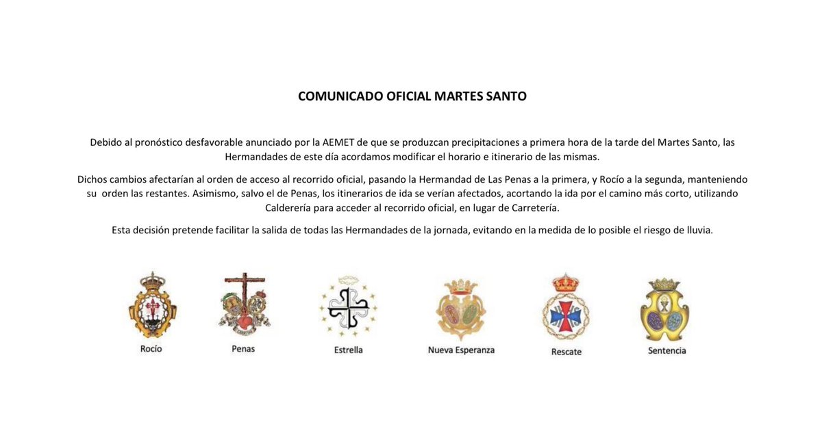 Hermandad de las Penas tweet media