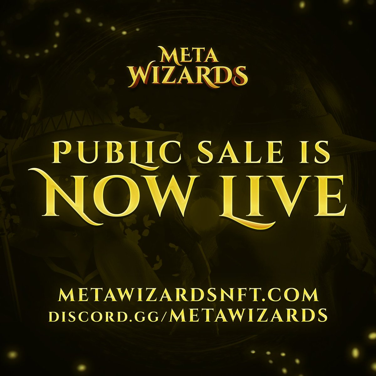 PUBLIC SALE IS LIVE 🧙‍♂️

$10,000 Giveaway to a random person who mints today ✨

metawizardsnft.com/mint