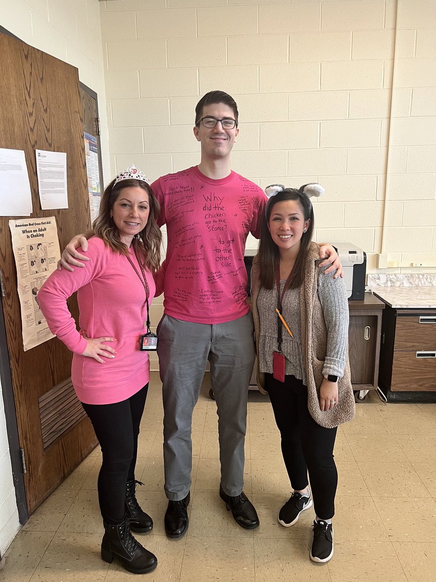 BectonCouncil's tweet photo. Spirit week theme was First Letter of Your Name Day! Can you guess what everyone was dressed as?! #wildcatpride #spiritweek #countdowntospringbreak https://t.co/tLQAkPmxDF
