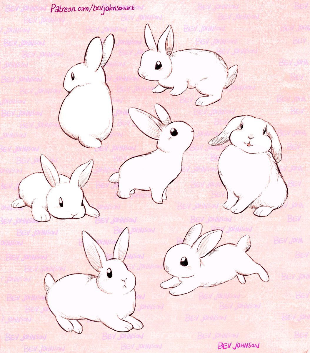 「bunnies but I put my name all over them 」|Bev Johnson 🌸のイラスト