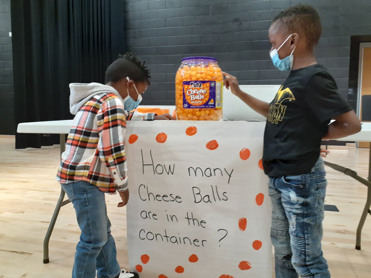 MathWithMsD's tweet photo. Day 1 of Math Month activities!  Students at Marsh Elementary estimated the number of Cheetos in the container. It was a great way to start the week! https://t.co/8XcOMHJbnx
