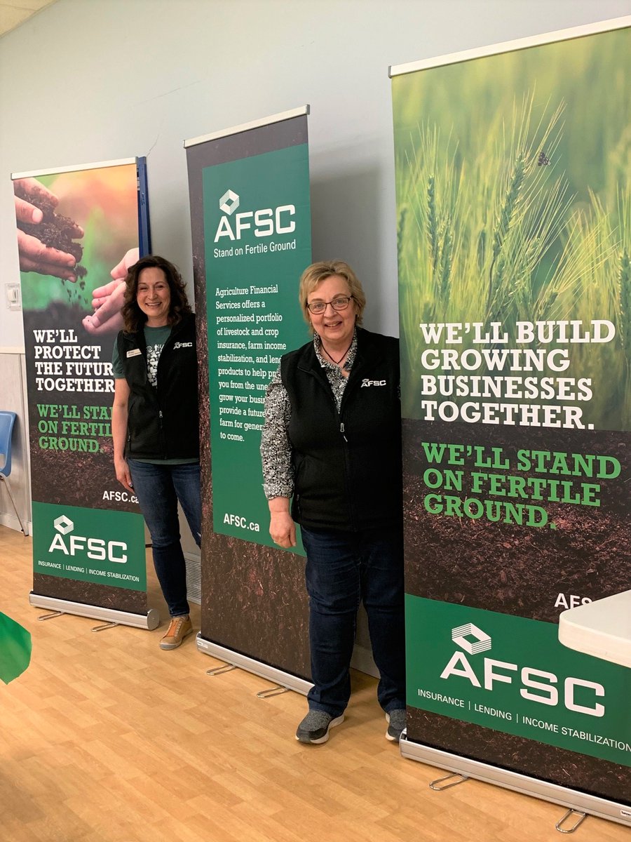 AFSC_AB's tweet photo. We enjoyed some great events this past weekend, Denise & Kim attended the MD of Peace Ratepayer's Appreciation Night, and a number of AFSC employees and clients enjoyed the Northern Rural Chick's Women's Day event. #AFSCcommunity https://t.co/ZqfE5R4cjD
