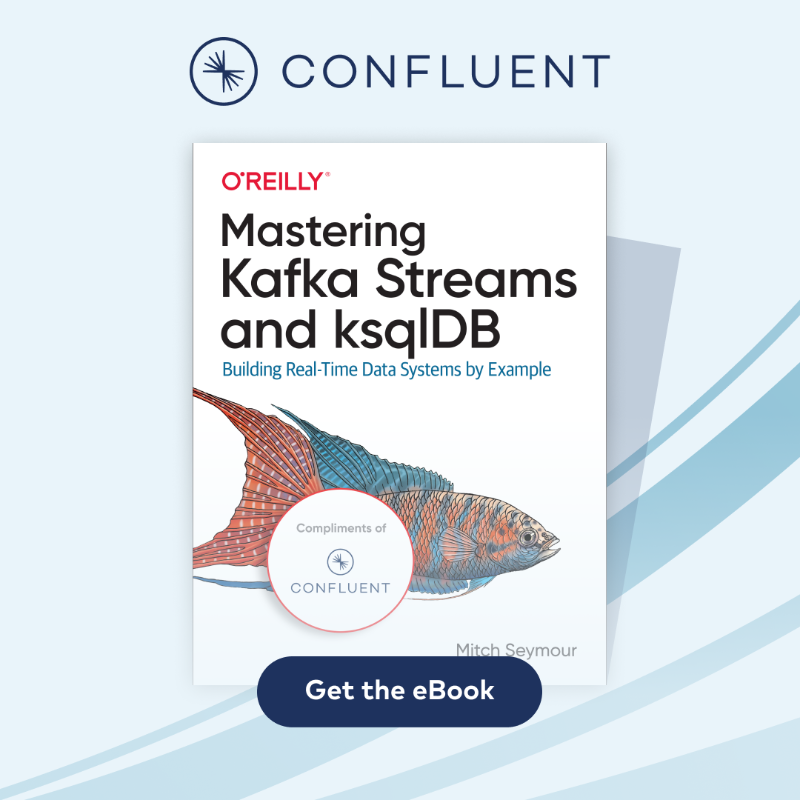 confluentinc's tweet photo. 🚨 Free eBook! 🚨 

Learn how Kafka Streams and ksqlDB can process, enrich, and transform data in real-time to help solve challenging business problems! 

Download Free! ⏰