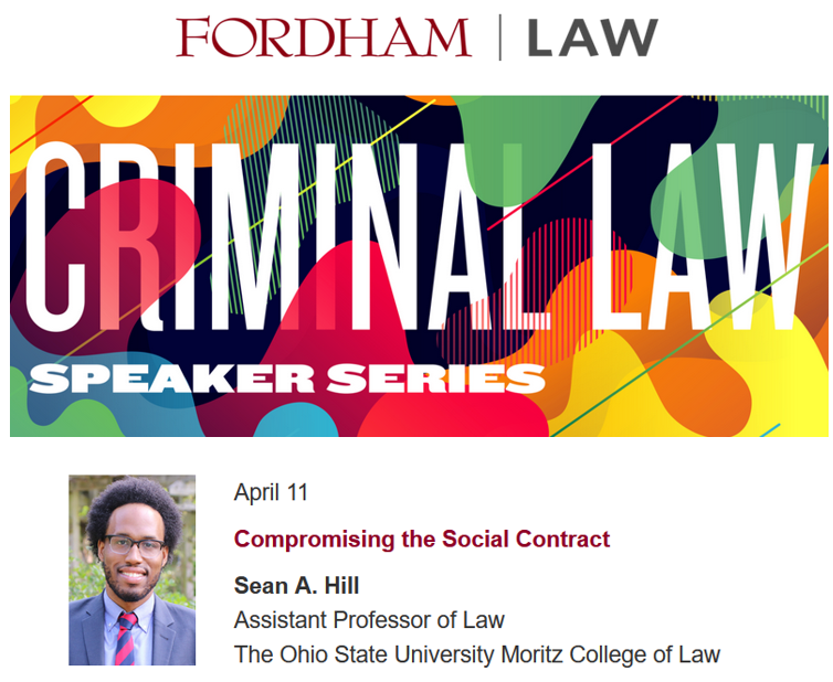 DeborahDenno's tweet photo. Thank you @SeanHillESQ for a fantastic talk today  @Fordhamlaw which inspired and enthralled my students! https://t.co/fNPvHaSlBs