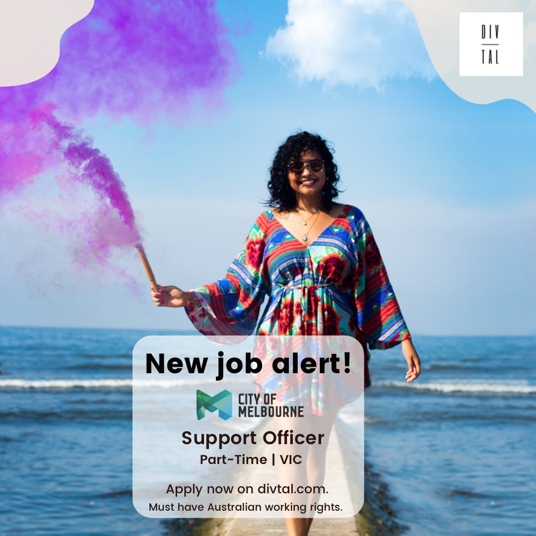 We’re pleased to share an exciting new opportunity with <a href="/cityofmelbourne/">City of Melbourne</a>! ✨

An organisation that champions diversity in the workplace.

Collaborative, great communicator and interested in working in an artistic and creative environment? Apply today at divtal.com/job/support-of…