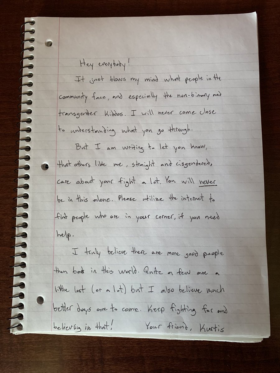 kurtisgabriel_'s tweet photo. History will look back on this ominous attack of transgender &amp; non binary people as a very dark time. Hateful attacks on just normal people! This idea to help support the most targeted members, the youth, is so important. Please join in when you have time. #Letters4TransKids 🏳️‍⚧️ https://t.co/xv0v3ayDqA