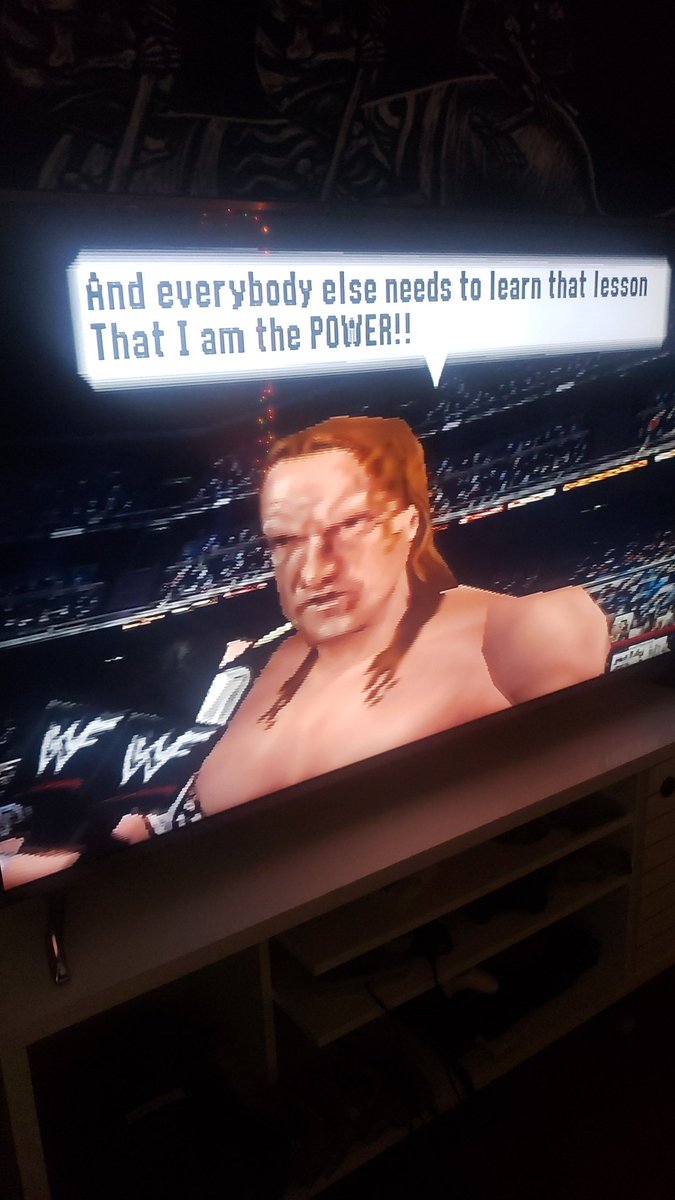 TheStrayCatD's tweet photo. Got released from the hospital. At home healing and playing No Mercy. The game play is great but the bitmaps were always shit. #N64 #shitmap #RETROGAMING https://t.co/LkzIEd0Zma