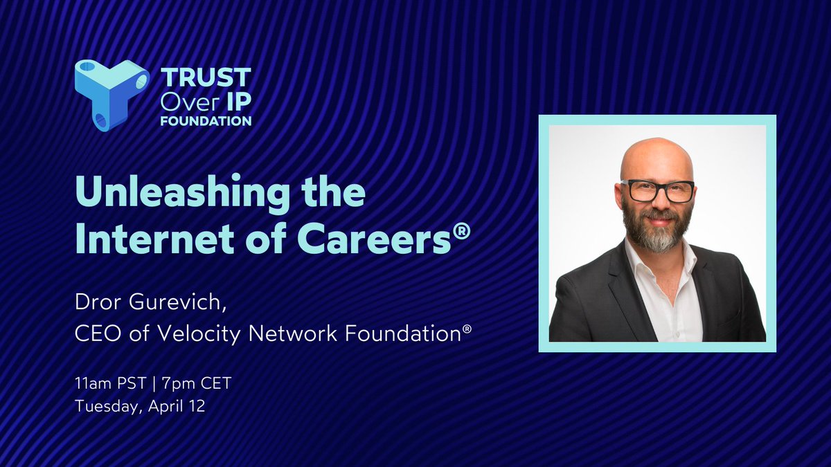trustoverip's tweet photo. Join the Utility Foundry Working Group of ToIP for Unleashing the Internet of Careers Tuesday April 12th https://t.co/F02KE11zQU
#Blockchain #SSI #digitaltrust #ToIP #TrustOverIP https://t.co/Zh1cbZcs16