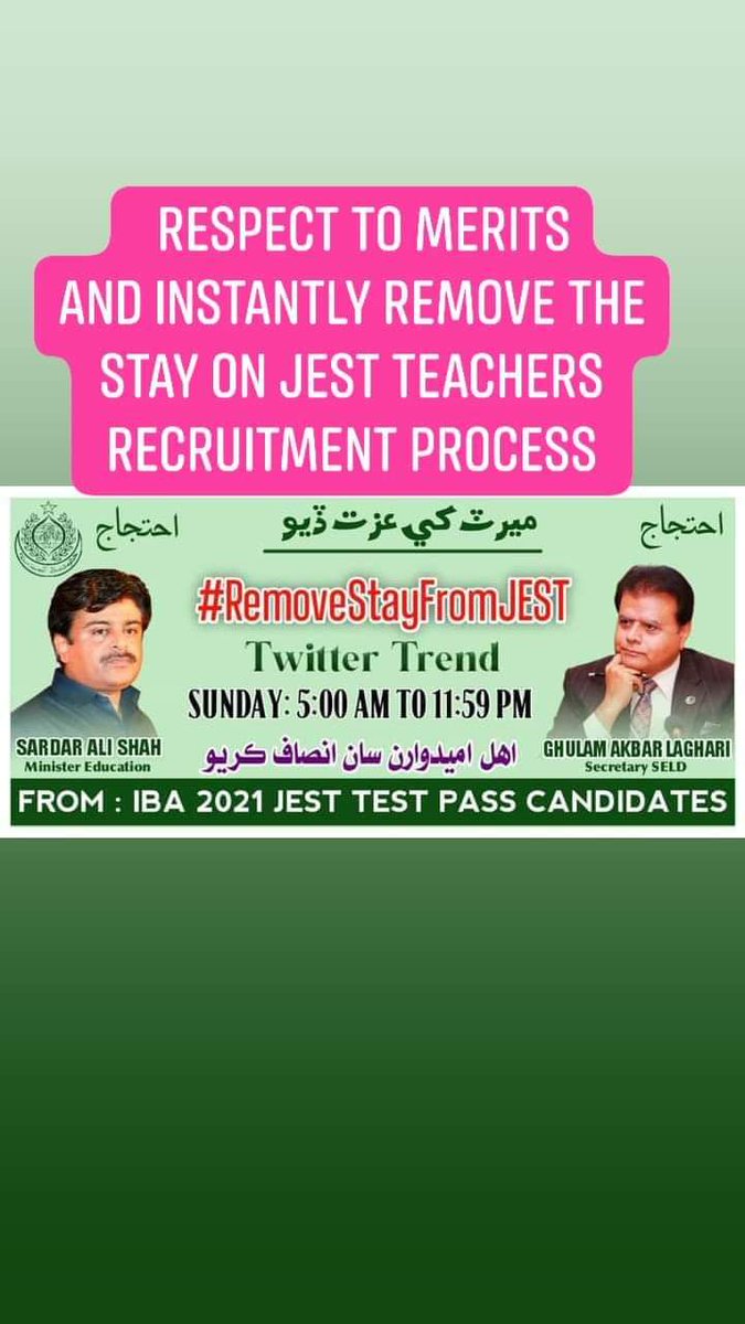 Wazirbrohi16's tweet photo. #RemovestayfromJest 
#initiatejestprocess
@AkbarLaghari5 
@sardarshah1 
@CM_Sindh 
@BBhuttoZardari https://t.co/FrqkrXmFYj