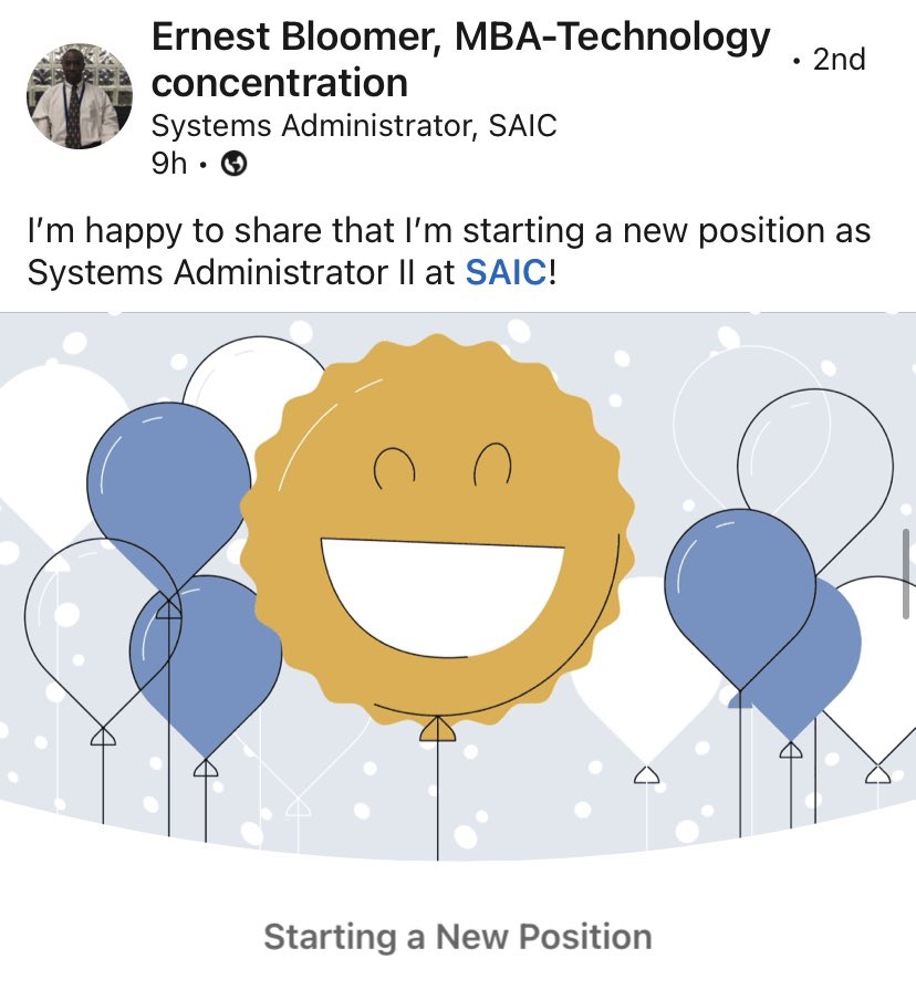 SAICjobs's tweet image. Welcome to @SAICinc, Ernest Bloomer! #SystemsAdmin
