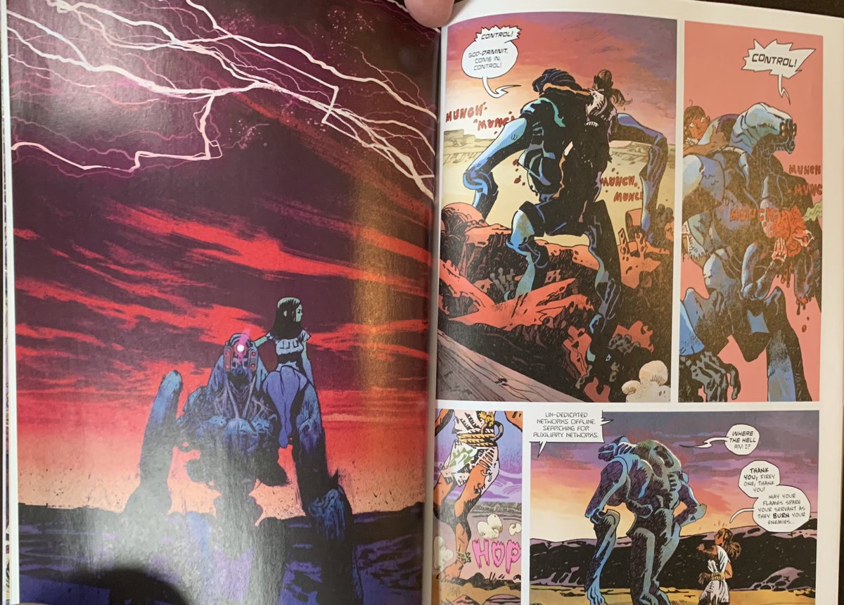 jcolley8's tweet photo. Read First Knife for the first time last night. Beautiful art, fascinating world-building, a lot of alluring lore, and relevant themes for our moment as a planetary species. Check it out! @MJGriffinII #graphicnovel #amreading #MVReads https://t.co/UbOvLoFWk8