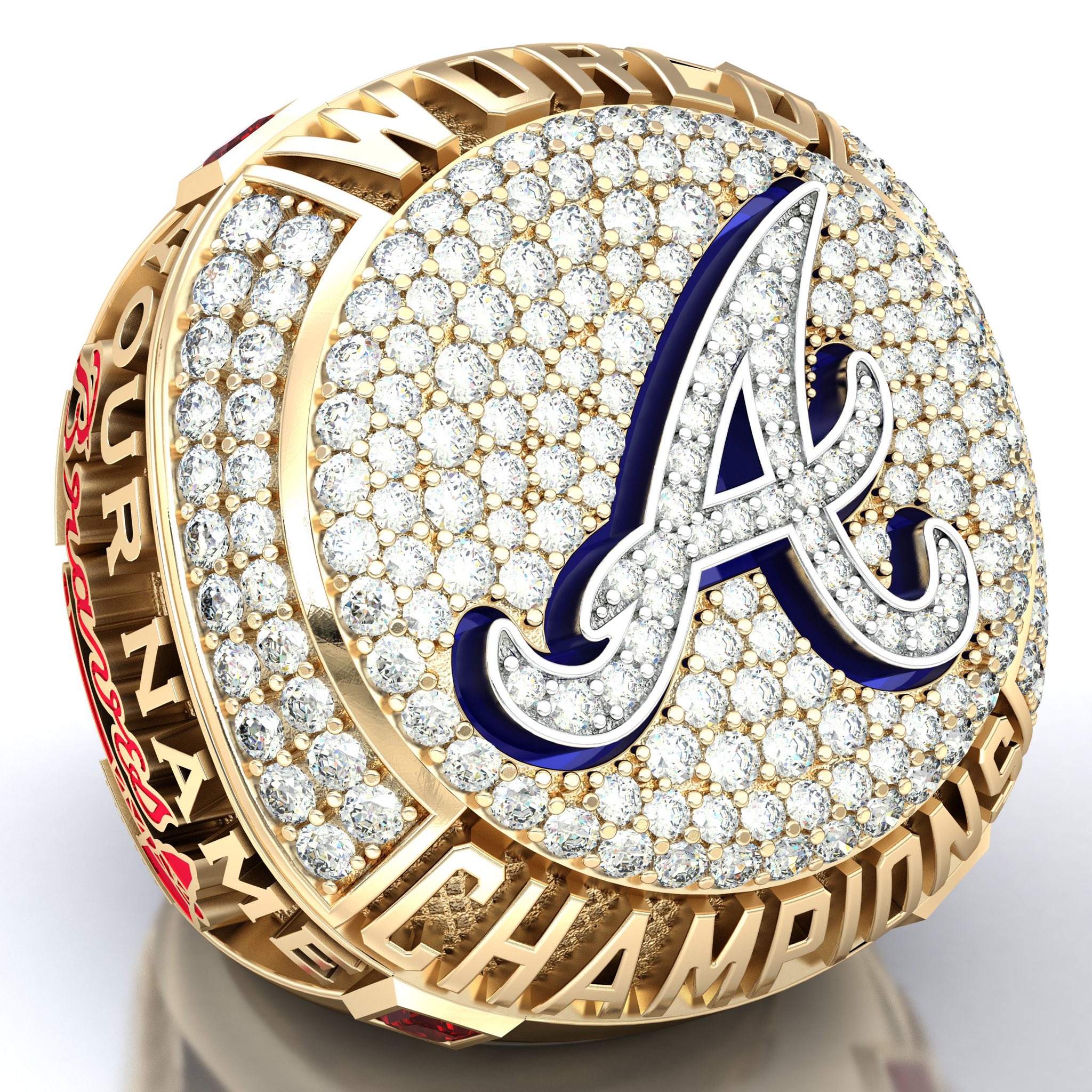 Braves Retail on X: Own your piece of @Braves World Series Championship  history! The WS Ring Fan Collection is now available to purchase online at    / X