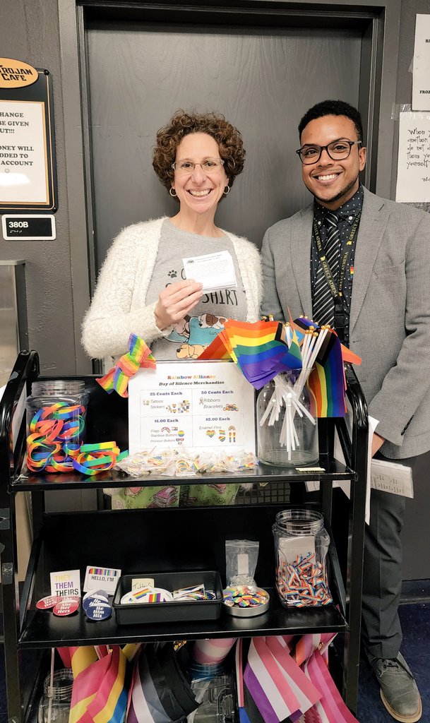 Thank you Mrs. Richardson for all that you do for our school with Rainbow Alliance! Our students are so lucky to have you as an ally! This week, we are raising awareness for the #DayofSilence @GreeceCentral