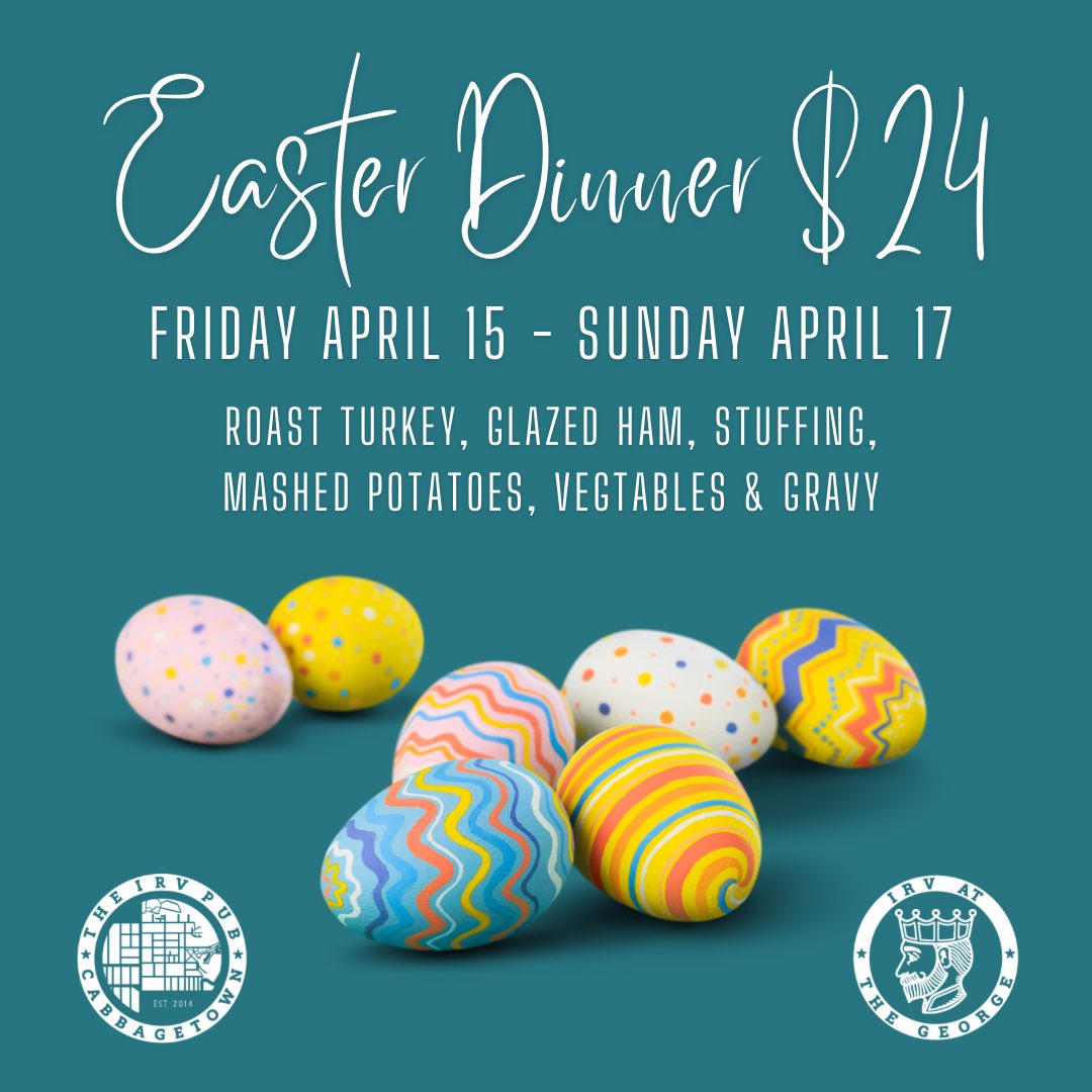 theirvpub's tweet photo. Get your Easter feed on. Available at both locations Newmarket & Toronto all weekend king. #easterdinner #theirv https://t.co/cyCMiwSiTN