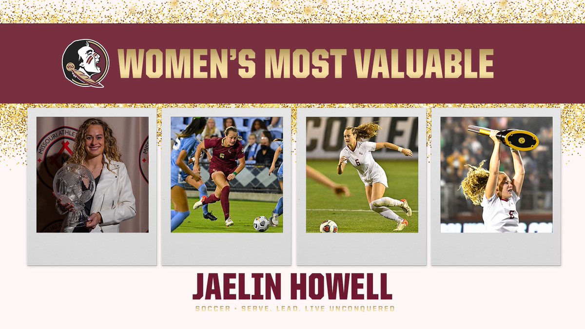 The Golden Nole winner for the 2021-22 Women’s MVP is the one and only, 2 National Championship, and 2 time Hermann Trophey winner: Jaelin Howell <a href="/jaehowell18/">Jaelin Howell</a> <a href="/FSUSoccer/">FSU Soccer</a> Congrats Jaelin!!