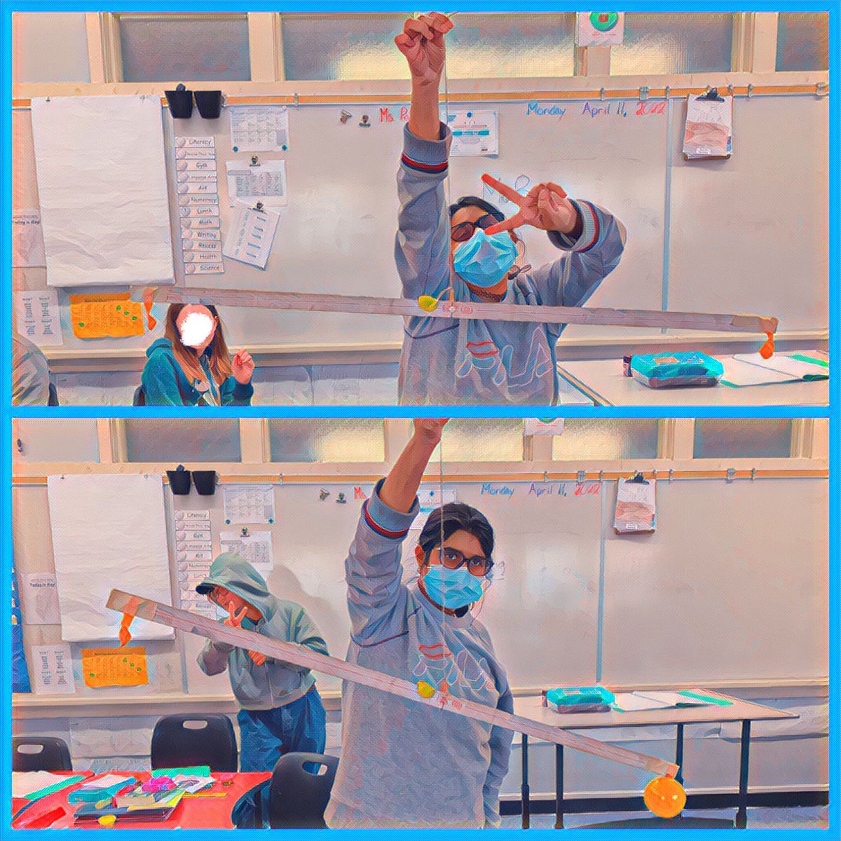 DrOakleyBlue's tweet photo. Today we learned about the difference between mass and weight. Then we asked the question “Does air have weight?” #HaysboroLovesLearning https://t.co/hwK8OOPRF0