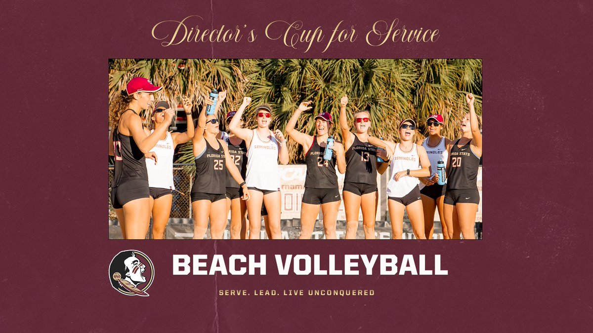 The winners of the Directors Cup for service are the <a href="/FSU_BeachVB/">FSU Beach Volleyball</a> team! Congratulations ladies and thank you for your service to the community!!