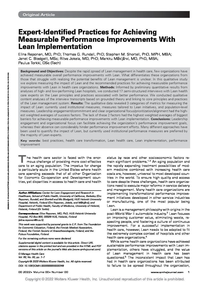 CLEARberkeley's tweet image. Expert-Identified Practices for Achieving Measurable Performance Improvements With Lean Implementation - clear.berkeley.edu/?p=1288