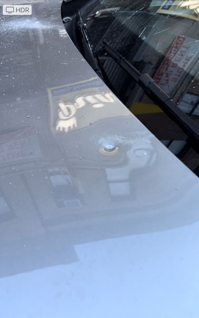 Got to my car this AM on broadway between 225th and 228th under the 1 train line to find debris from the platform had fell on top of my car and destroyed my windshield and dented the hood of my car. This could’ve fell on someone! <a href="/MTA/">MTA</a>