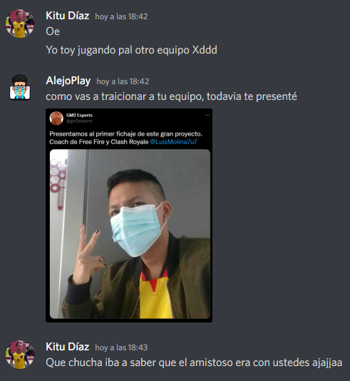 Anunciamos al separación de Luis Molina del equipo. Aquí dejamos la conversación donde admite la traición.
