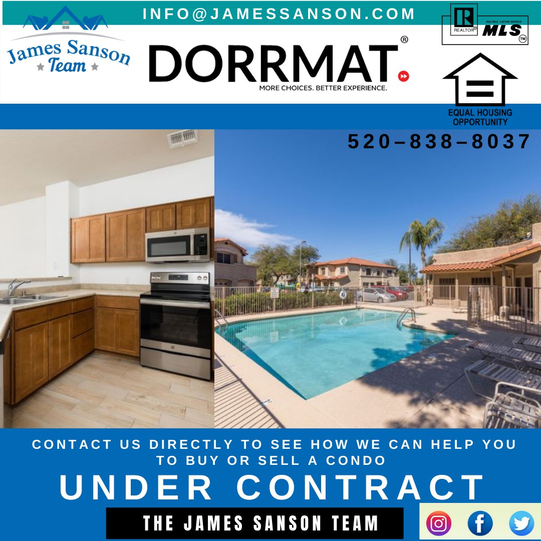 This immaculate 3 bedroom condo at Southern Point Casitas is under contract! 

#DORRMAT
#thejamessansonteam
#equalhousingcompany
#seehomesinaz
#undercontract
#dreamhome
#mesaaz
#homesforsalemesaaz
#mesa
#immaculate
#condo
