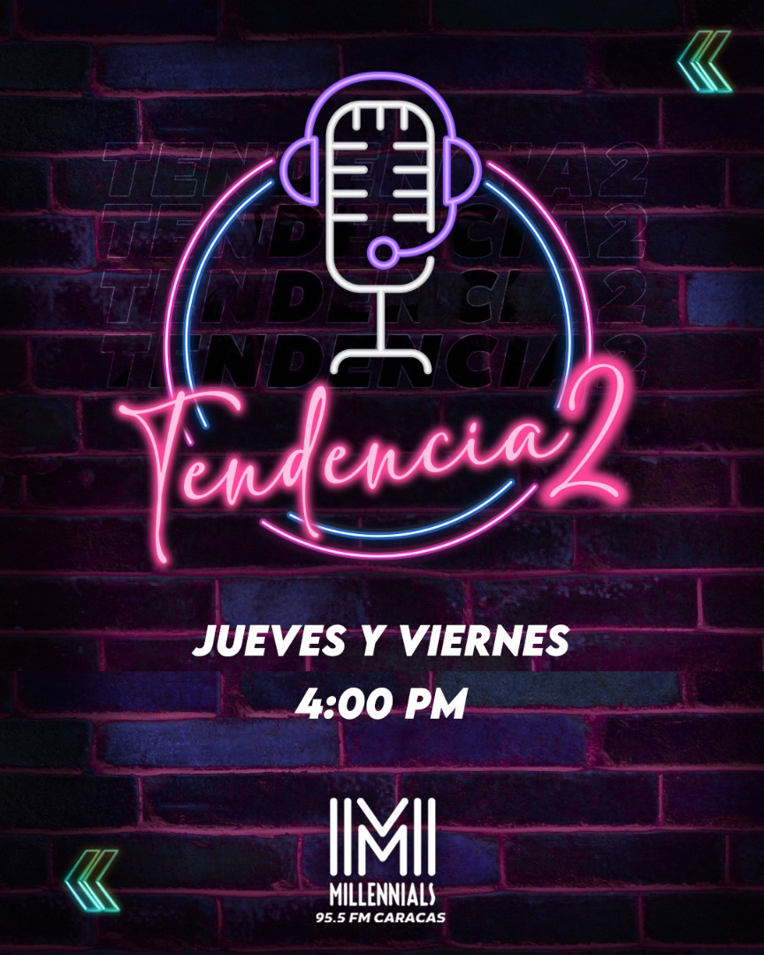 En Millennials FM las tendencias no se cuentan solas. 😋

Las lenguas más picantes están en #Tendencia2 todos los jueves y viernes de 4:00 pm a 5:00 pm por Millennials 95.5 FM con las bellísimas Pierina Rojas y Heimy Bracho. 🎙️😎