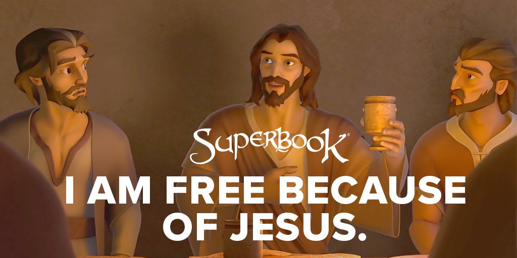 BatangSuperbook's tweet photo. Pinalaya tayo ni Jesus mula sa mga kasalanan natin. 💯💖🙌🏻 #InspirationalQuote #Blessed https://t.co/Xys7I1gUR3