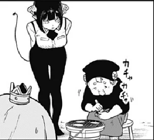 おせんべいの焼き方を見て勉強するトーチャー 
