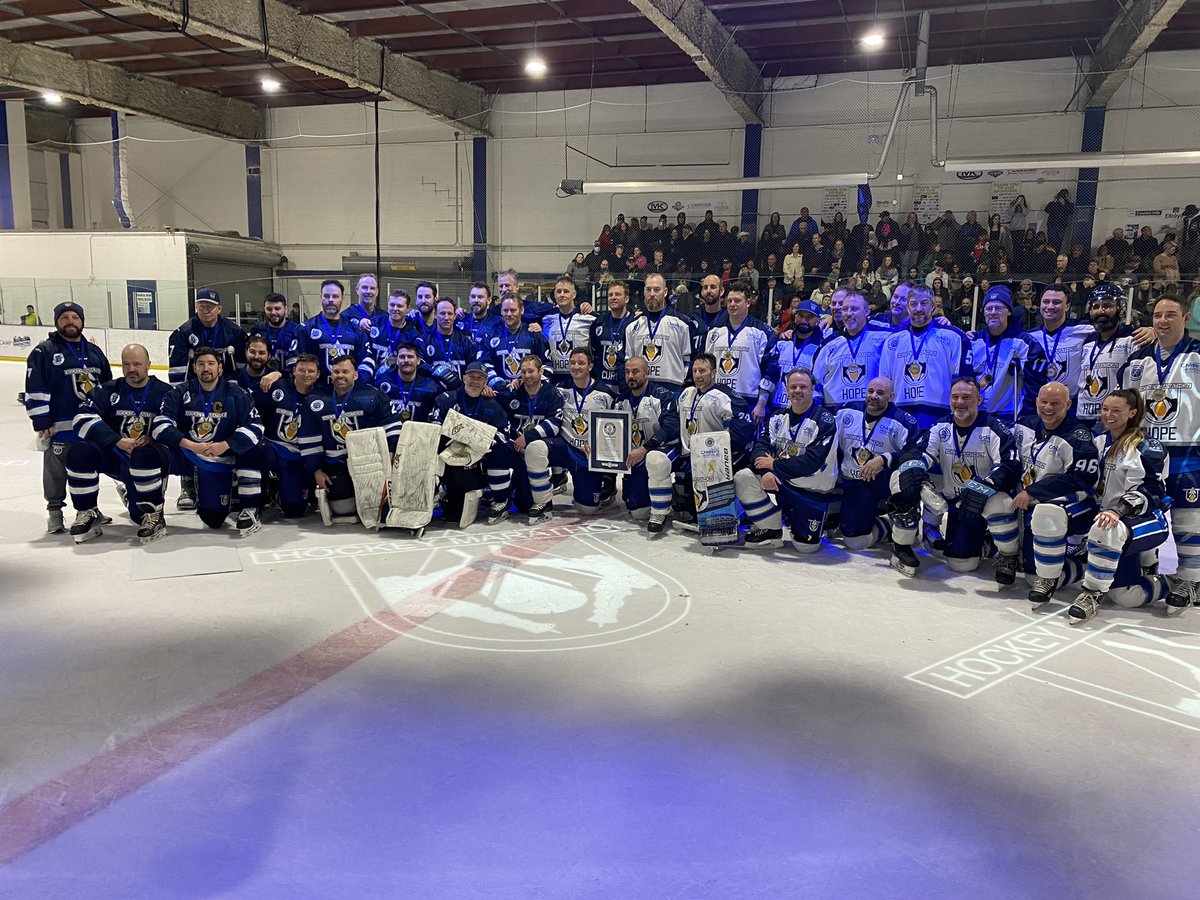 These are the 39 men and one woman who spent 11 days inside the rink in Chestermere but made history today. 
<a href="/hockeymarathon/">Alex Halat</a> <a href="/ACHFKids/">Alberta Children's Hospital Foundation</a>