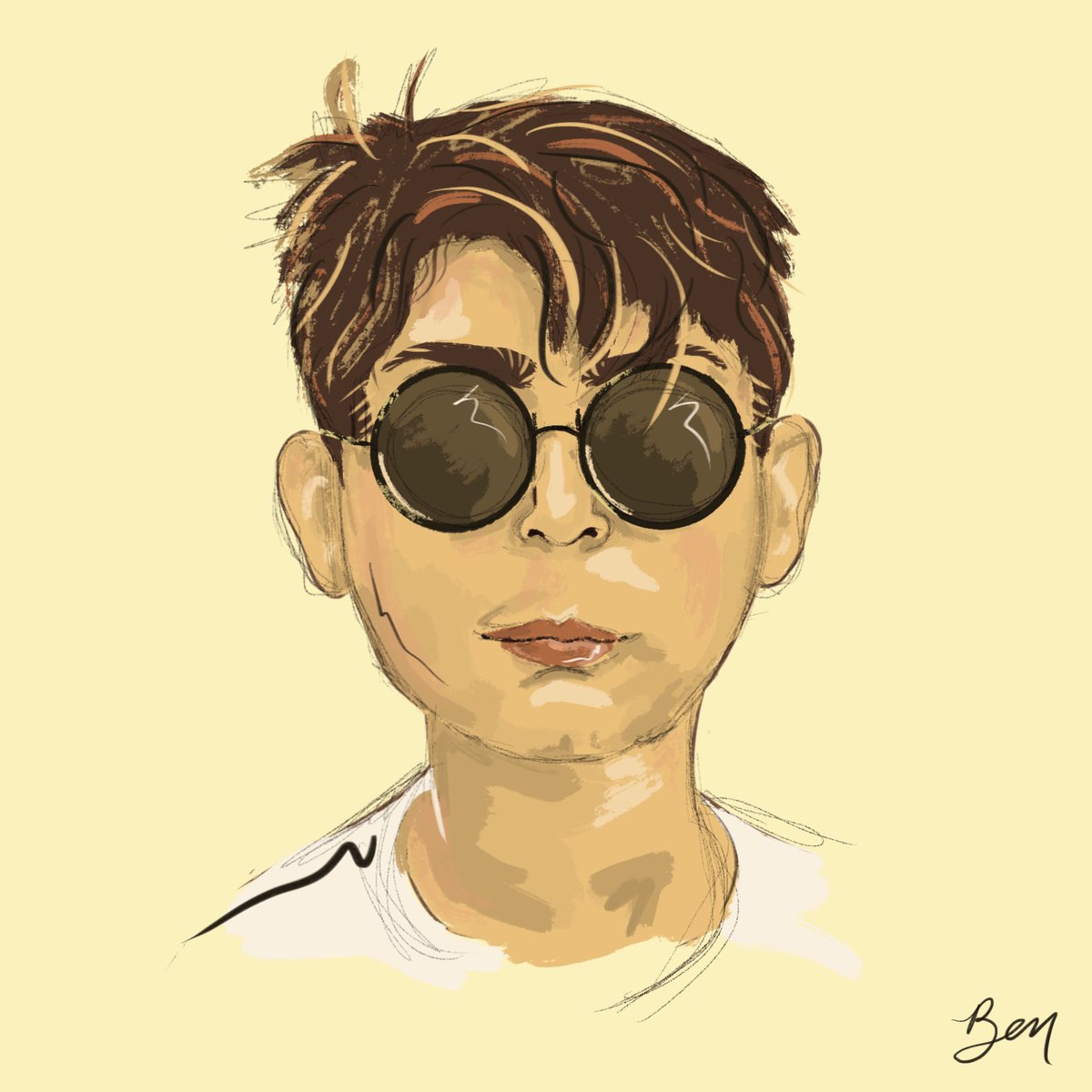 Idk who this kid is, but he lookin like a future Rocket League pro for sure 😎

Painted in #procreate 🧡