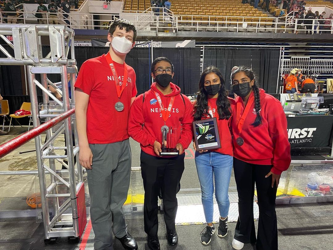 Nemesis is the 2022 MAR Champs and Engineering Inspiration Award Winner. We couldn't have done it without our amazing alliance partners: Peddie Robotics <a href="/PeddieSchool/">The Peddie School</a> and the MidKnight Inventors <a href="/FRC1923/">MidKnight Inventors</a>. Thank you for the amazing competition <a href="/LehighU/">Lehigh University</a> <a href="/FIRSTMidAtl/">FIRST Mid-Atlantic</a> <a href="/FRCTeams/">FIRST Robotics Competition</a>