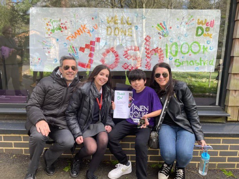 HavenHouseCH's tweet photo. A local school boy decided to do something special for his Bar Mitzvah in aid of Haven House. Not only did Josh decide to challenge himself to mark his coming of age ceremony by running 100km, but he also tackled Covid. A true Haven House Hero 💜🎉 https://t.co/swkFL8zr2t