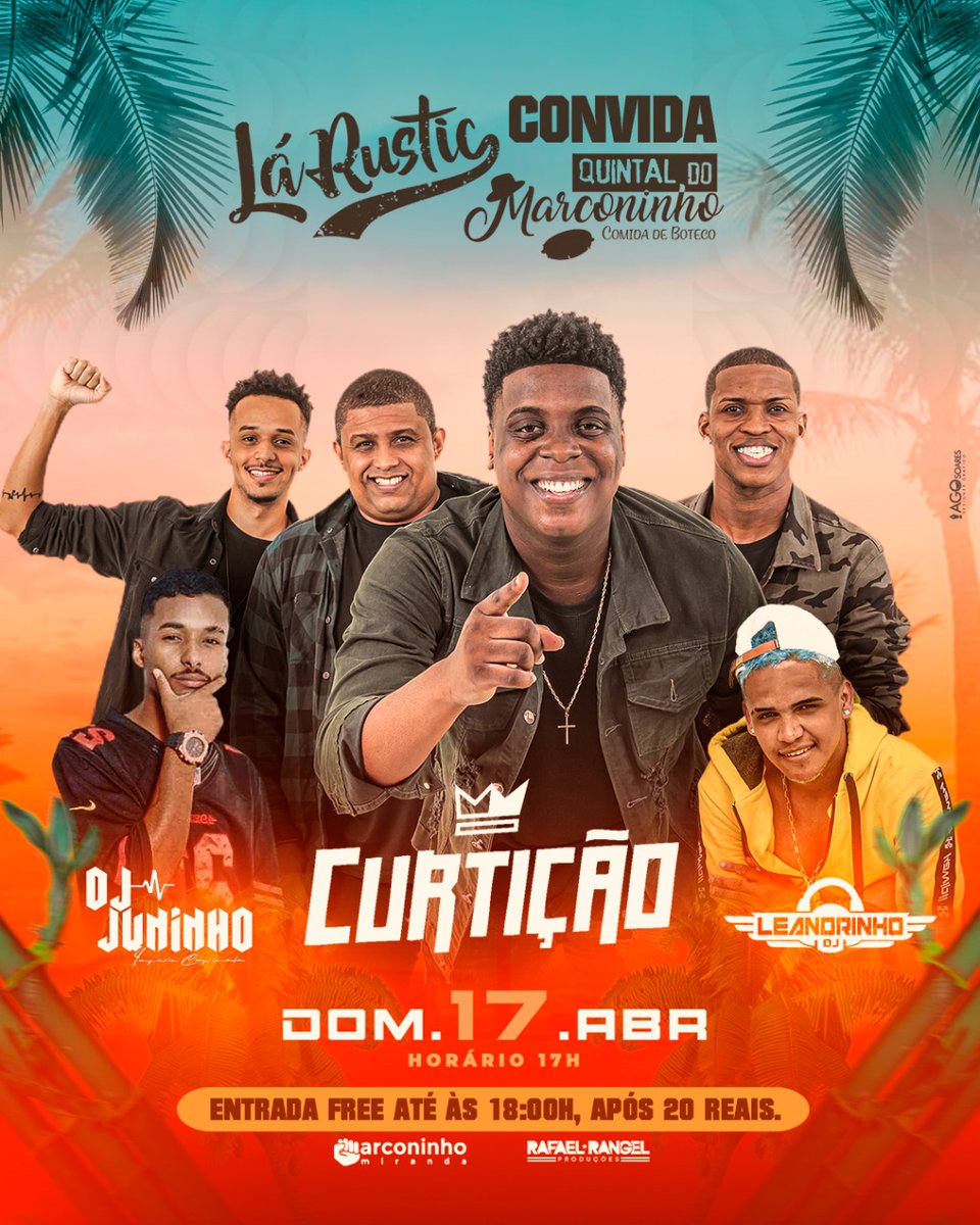 QMarconinho's tweet photo. 🔥🔥🔥DOMINGO É DIA DE @QMarconinho no @larusticoficial !!! Simbora que teremos entrada 0800 até às 18 horas nesse FDS, então cheguem cedo para poderem aproveitar!!!! E vamos de Grupo Curtição , DJ Juninho e @Leandriinhoh !!!  O Pagode vai pegar fogo!!!🔥🔥🔥 https://t.co/0MZ5GtWHhq