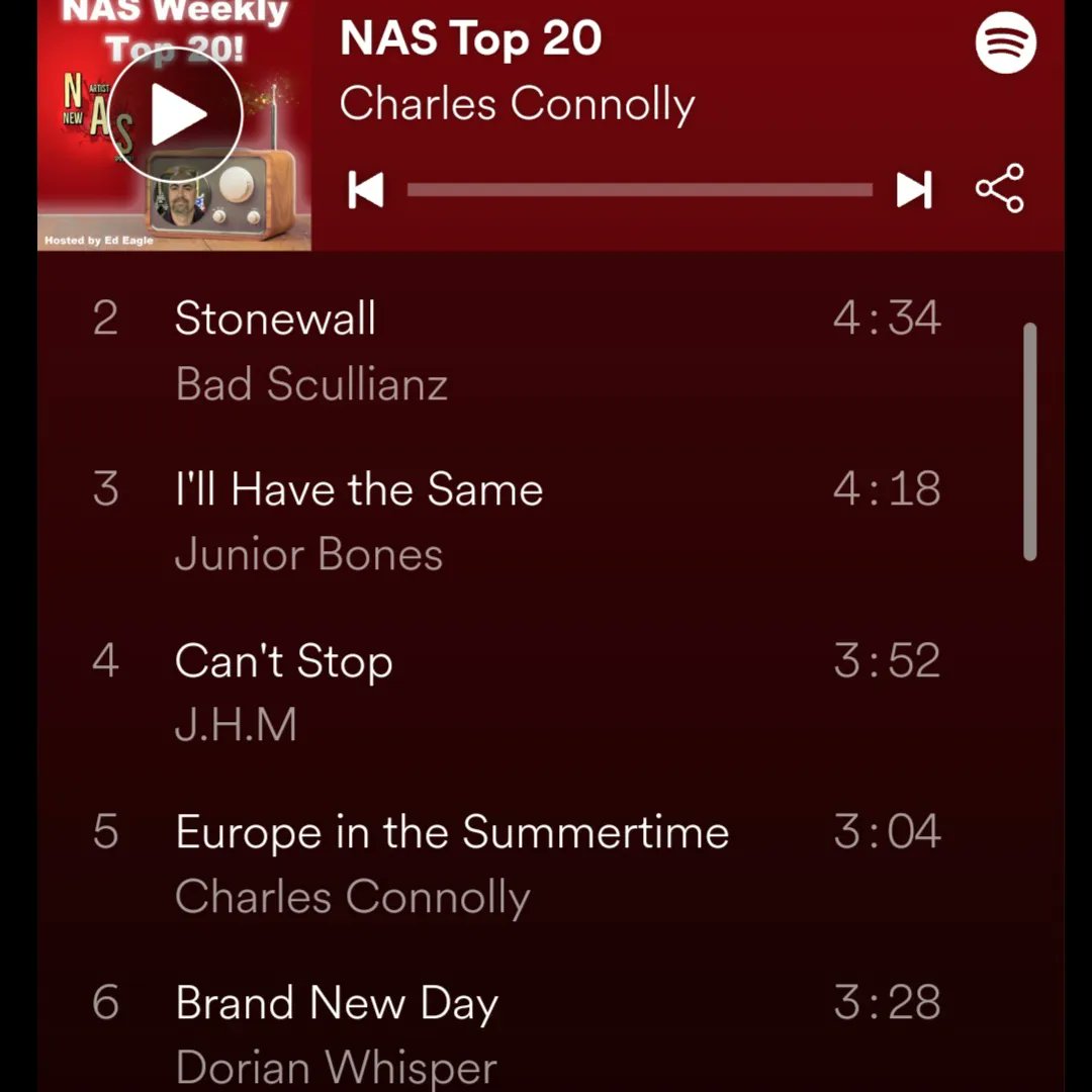 Check out the latest run down of the NAS Weekly Top 20 as voted by artists for artists!

Visit newartistspotlight.org/top20

Are you an independent musician? Want to be a part of it? Get in touch!

#nas #top20 #indiecharts #NewMusic #spotifyartist 

<a href="/connollytunes/">Charles Connolly</a>
