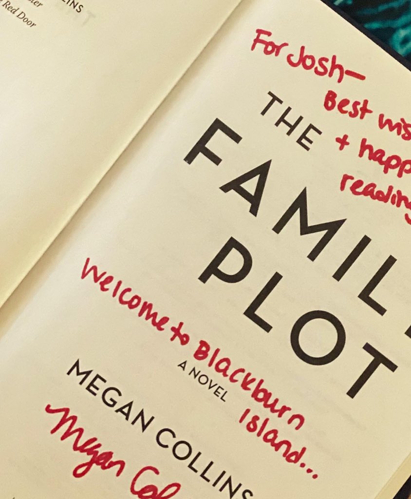 JoshSabarra's tweet photo. THE LIBRARY IS OPEN! Thank you, @maykcobb and @ImMeganCollins, for my personalized copy of THE FAMILY PLOT. I can see why it’s a @BNBuzz #BNPickOfTheMonth! @AtriaBooks #JoshSabarra #MayCobb #MeganCollins #TheFamilyPlot #books #reading #thriller https://t.co/7Et2nFnuNh