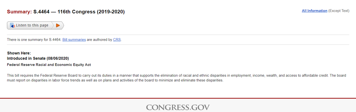BreeRedeaux's tweet photo. S.4464 requires the Federal Reserve Board to complete its duties that support the elimination of racial and ethnic gaps in employment, income, and access to affordable credit. NASW states SW's must advocate for vulnerable individuals/groups. #WKUsocialworkpolicy https://t.co/oVDsSoQSIl