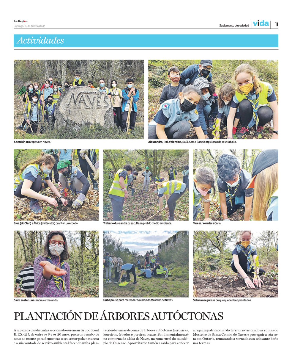 scoutilex's tweet photo. As nosas actividades de prol do medio ambiente tiveron o seu eco entre as páxinas do suplemento VIDA do xornal @LaRegion
#SonScout @scoutdegalicia #SoyScout @scout_es https://t.co/UQGo33Zv3M