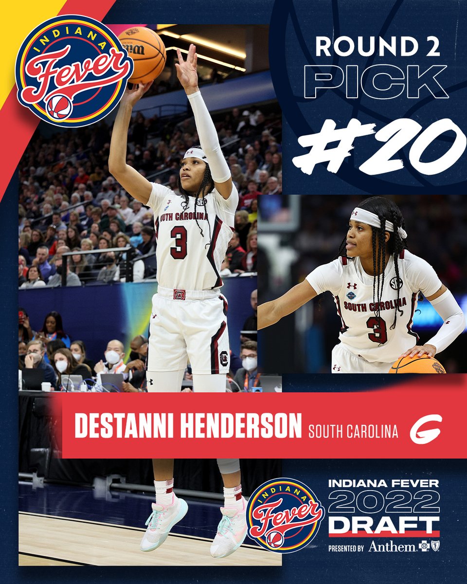 IndianaFever's tweet photo. a @MarchMadnessWBB champion + now the No. 20 pick

Welcome to the Fever, @dh3nny!

#FeverDraft | @AnthemBCBS https://t.co/8iS12Byxwg
