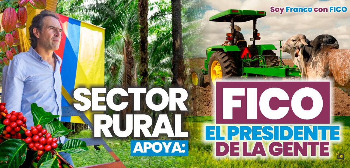 ¡El campo es vida! El sector agropecuario es y será fundamental para la economía del país. 
FICO, presidente apoya el sector rural de  Colombia. @ficogutierrez 
@elcesarconfico #campo #rural #ficopresidente #colombia🇨🇴
