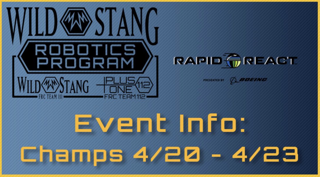 111wildstang's tweet photo. We’re heading to Champs in Houston! Check out the details: https://t.co/8uWXiBRHGt
#wsrp #WildStang #frc111 #omgrobots #friendswithrobots #d214 https://t.co/lx5oHDXyf3