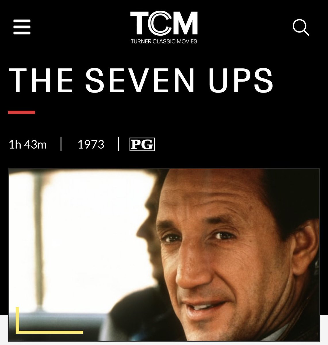 pattonoswalt's tweet photo. Just a heads-up that tomorrow night @tcm is showing THE SEVEN-UPS (1973) tomorrow night. It's not available for streaming ANYWHERE and it's an amazing document of NYC at its absolute ugliest/most fascinating. HINT HINT @Criterion https://t.co/xVeXMv3Mlx