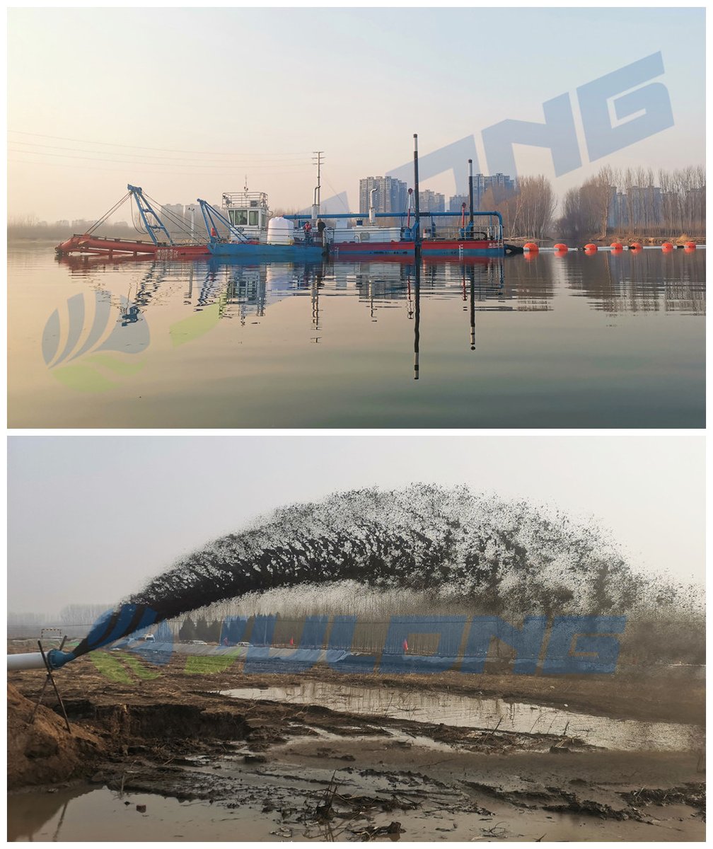 A month ago，Julong made 8inch cutter suction dredger for assisting Chaobai River dredging project.Today, we got feedback from our customers.Our cutter suction dredger works very well .If you also need an effective dredger, please feel free to contact me！