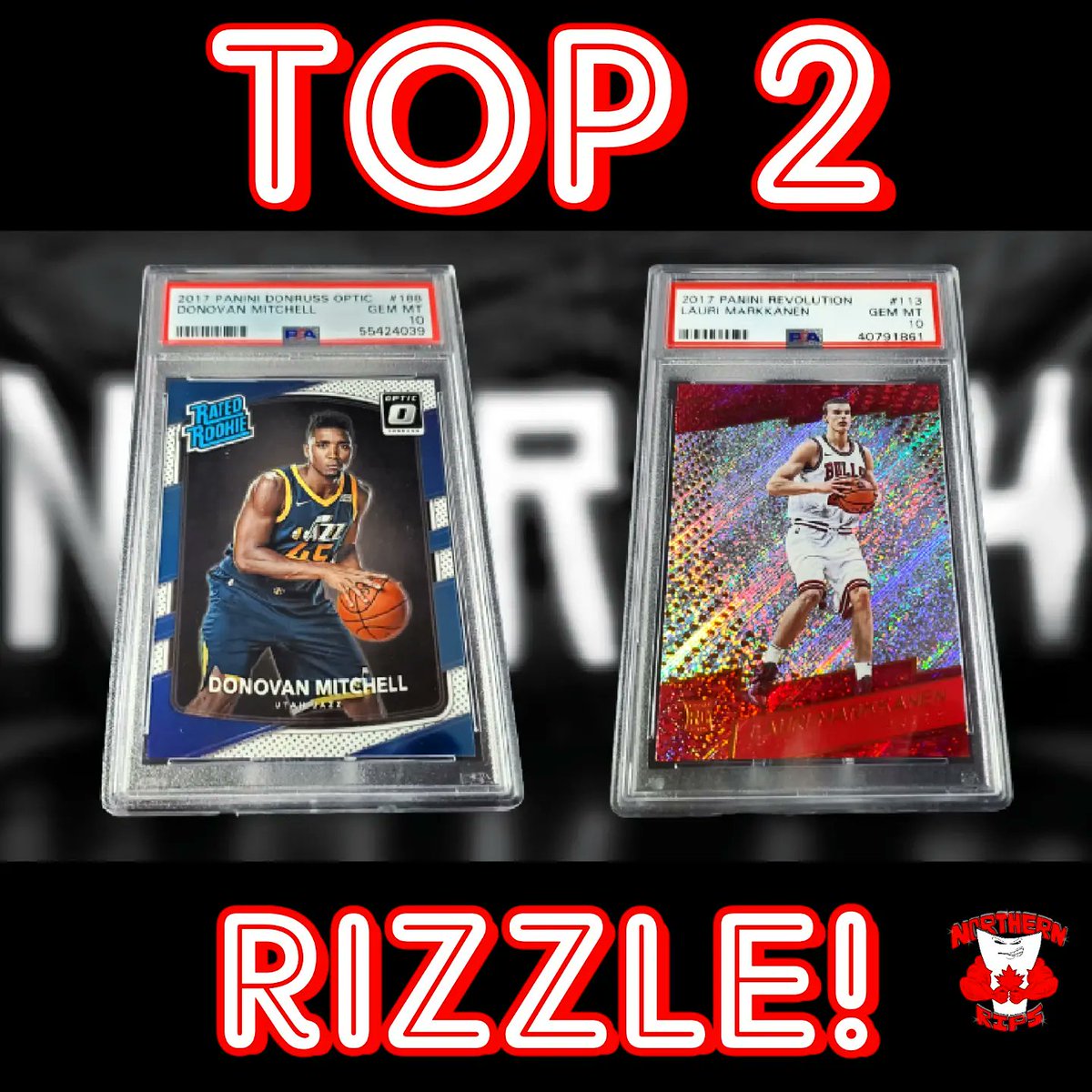 NorthernRips's tweet image. 💥RAZZ 3️⃣2️⃣💥
•
TOP 2 TAKING A SLAB HOME!
•
1st - DONOVAN MITCHELL RC PSA 10
2nd - LAURI MARKKANEN RC PSA 10
•
🇨🇦$10/CAD FOR A SPOT!
•
HEAD OVER TO OUR #instagram!
•
#sportscards #sports #cards #Canada #whodoyoucollect #epic #awesome #psa #hobby #collector