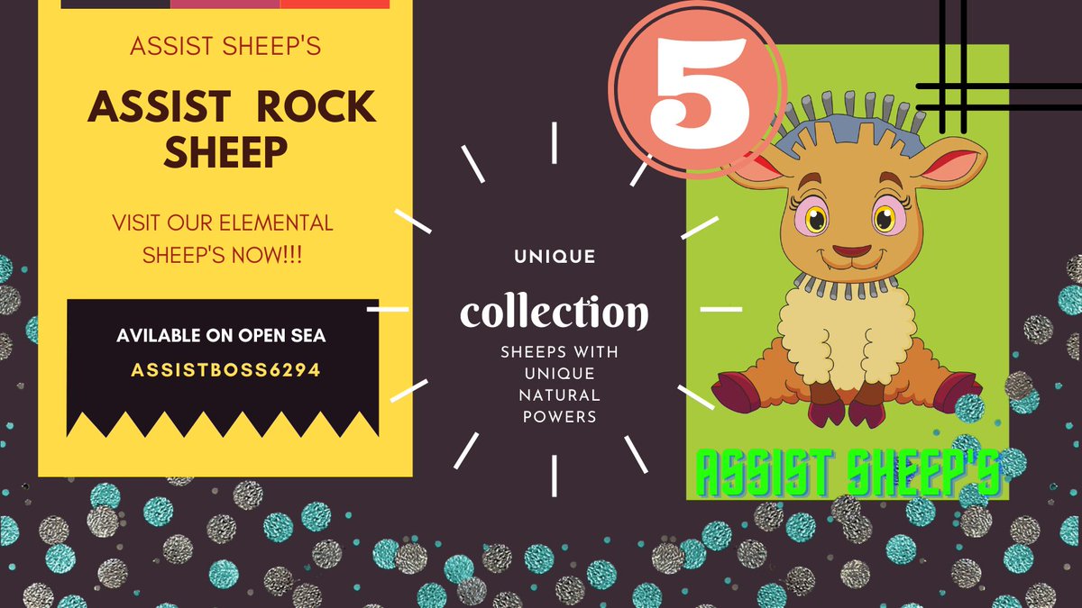 Assist rock sheep is out 

go and observe it
#nft #nftcreator #nftartist #insanenft #nftsheeps #nftart #uniquenft

opensea.io/assistboss6294
